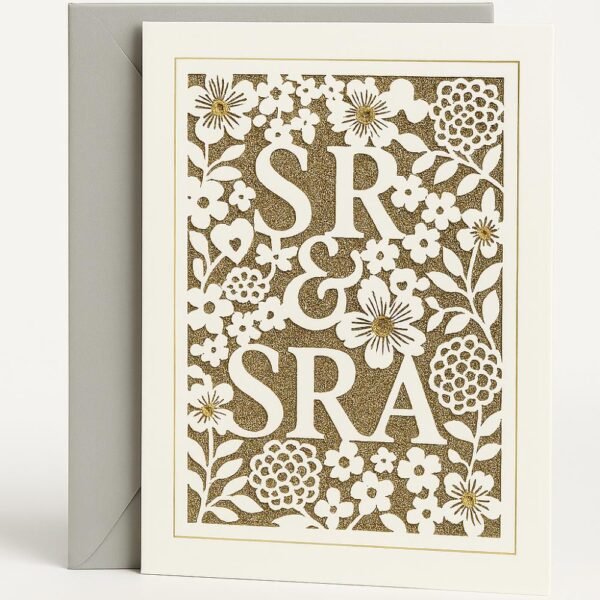 Tarjeta de felicitacion para boda