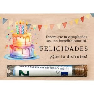 Tarjeta para regalar dinero en cumpleaños