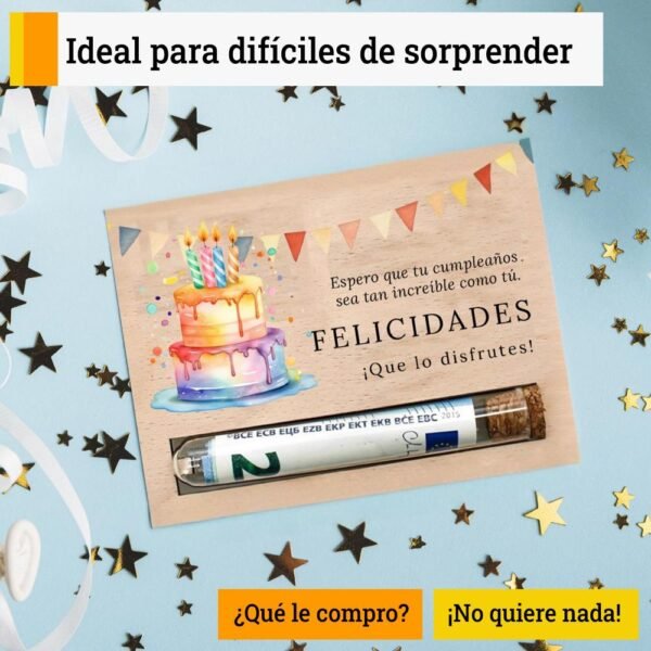 Tarjeta para regalar dinero en cumpleaños - Imagen 2