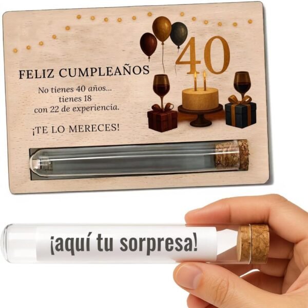 Tarjeta sorpresa 40 cumpleaños