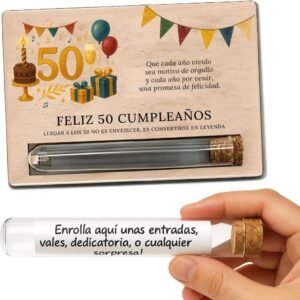 Tarjeta sorpresa 50 cumpleaños