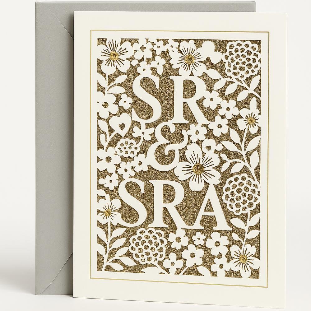 Tarjeta de felicitación de boda
