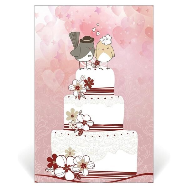 Tarjeta de tarta de boda con sobre para dinero: imagen 2
