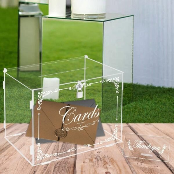 Caja para tarjetas de boda con cerradura