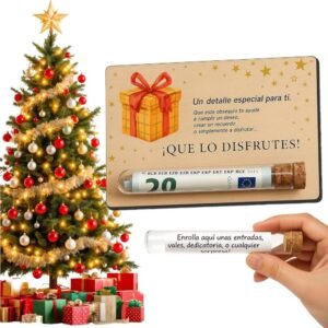 Tarjeta para regalo sorpresa de navidad