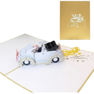 Tarjeta de coche para viajes de boda
