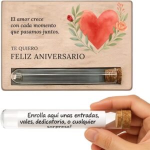 Tarjeta para vales sorpresa aniversario pareja